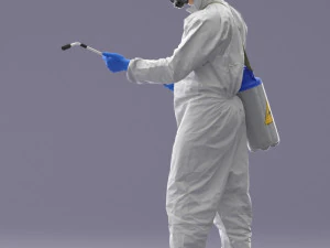 000342 Disinfector in Protective Suit 0329 3dp 3D Print Model