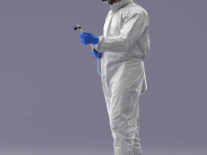 000342 Disinfector in Protective Suit 0329 3dp 3D Print Model