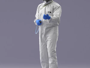 000342 Disinfector in Protective Suit 0329 3dp 3D Print Model