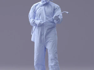 000342 Disinfector in Protective Suit 0329 3dp 3D Print Model
