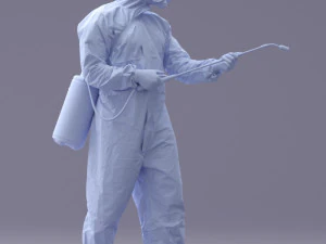 000342 Disinfector in Protective Suit 0329 3dp 3D Print Model