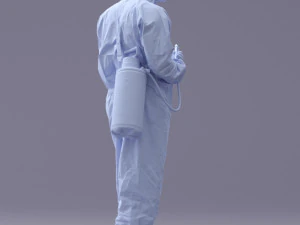 000342 Disinfector in Protective Suit 0329 3dp 3D Print Model