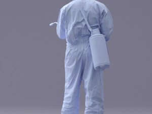 000342 Disinfector in Protective Suit 0329 3dp 3D Print Model
