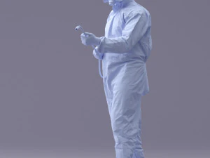 000342 Disinfector in Protective Suit 0329 3dp 3D Print Model