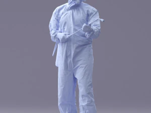 000342 Disinfector in Protective Suit 0329 3dp 3D Print Model