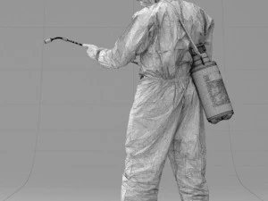 000342 Disinfector in Protective Suit 0329 3dp 3D Print Model