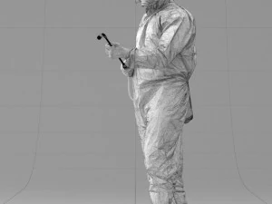 000342 Disinfector in Protective Suit 0329 3dp 3D Print Model