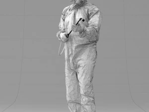 000342 Disinfector in Protective Suit 0329 3dp 3D Print Model