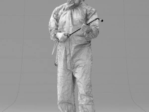 000342 Disinfector in Protective Suit 0329 3dp 3D Print Model
