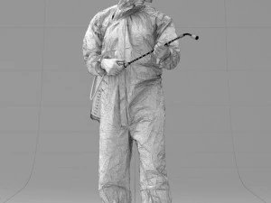 000342 Disinfector in Protective Suit 0329 3dp 3D Print Model