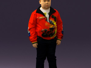 boy in hot wheels jacket 0630 3D 모델