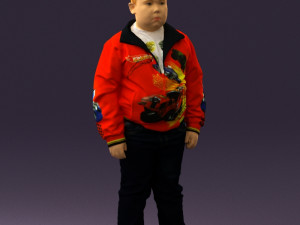 boy in hot wheels jacket 0630 3D Model