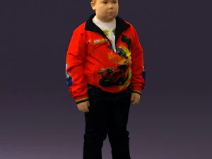 boy in hot wheels jacket 0630 3D Model