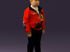 boy in hot wheels jacket 0630 3D Model