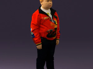 boy in hot wheels jacket 0630 3D Model