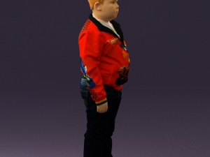 boy in hot wheels jacket 0630 3D Model