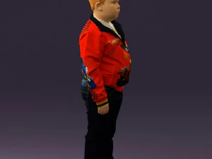 boy in hot wheels jacket 0630 3D Model