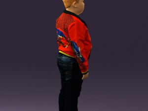 boy in hot wheels jacket 0630 3D Model