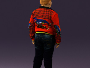boy in hot wheels jacket 0630 3D Model