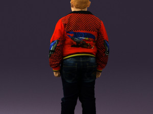 boy in hot wheels jacket 0630 3D Model