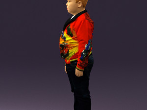 boy in hot wheels jacket 0630 3D Model