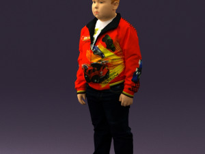 boy in hot wheels jacket 0630 3D Model