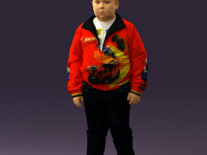 boy in hot wheels jacket 0630 3D Model