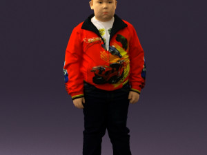 boy in hot wheels jacket 0630 3D Model
