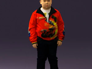 boy in hot wheels jacket 0630 3D Model