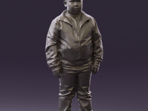 boy in hot wheels jacket 0630 3D Model