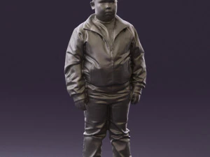 boy in hot wheels jacket 0630 3D Model