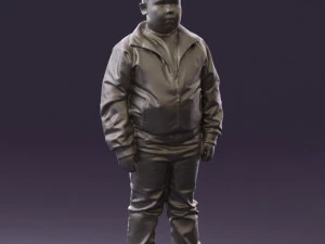 boy in hot wheels jacket 0630 3D Model