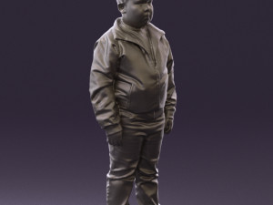 boy in hot wheels jacket 0630 3D Model