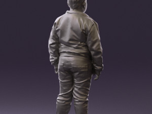 boy in hot wheels jacket 0630 3D Model