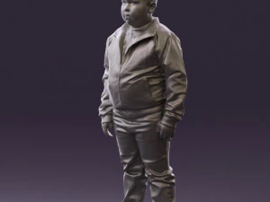 boy in hot wheels jacket 0630 3D Model
