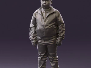 boy in hot wheels jacket 0630 3D Model