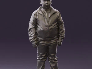 boy in hot wheels jacket 0630 3D Model