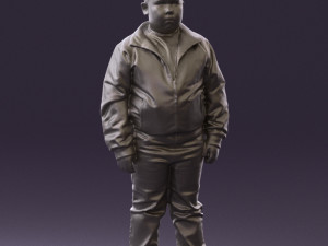 boy in hot wheels jacket 0630 3D Model
