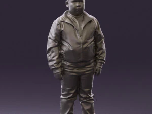 boy in hot wheels jacket 0630 3D Model