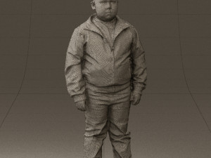 boy in hot wheels jacket 0630 3D Model