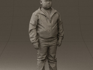 boy in hot wheels jacket 0630 3D Model