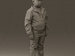 boy in hot wheels jacket 0630 3D Model