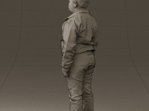 boy in hot wheels jacket 0630 3D Model
