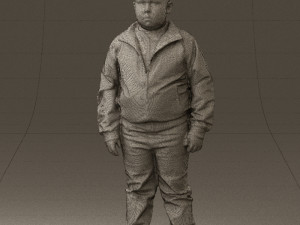 boy in hot wheels jacket 0630 3D Model