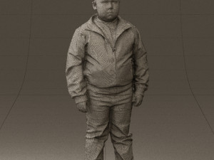 boy in hot wheels jacket 0630 3D Model