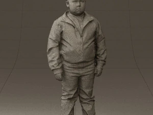 boy in hot wheels jacket 0630 3D Model