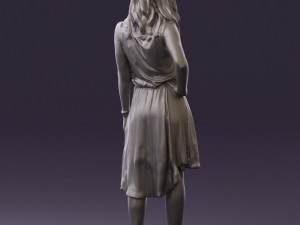 woman in stone black dress 0632 3d print ready 3D Druckmodell
