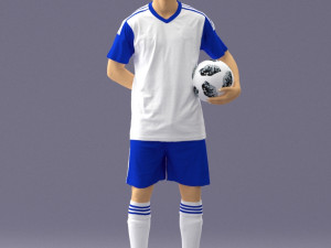 soccer player 1114-7 3d print ready 3D Print Model