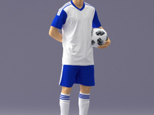 soccer player 1114-7 3d print ready 3D Print Model