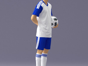 soccer player 1114-7 3d print ready 3D Print Model